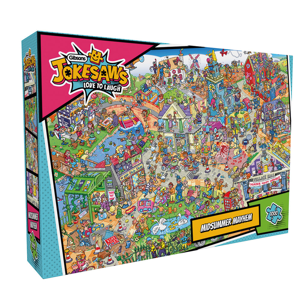 Jokesaws midsummer mayhem jigsaw puzzle gibsons games G7141